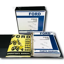 Ford 340 445 540 545 Tractor Loader Backhoe Parts Operators Owner Manual Catalog