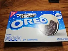 OREO White Fudge Covered Chocolate Sandwich Cookies Holiday Cookies 8.5 Oz