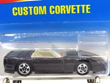 HOT WHEELS VHTF 1995 BLUE CARD SERIES CUSTOM CORVETTE CONVERTIBLE #200