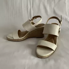 white and beige boho sandals