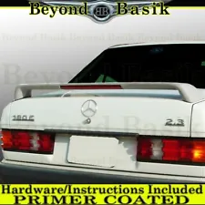 1984 1985-1992 1993 Mercedes 190E Sedan Factory Style Spoiler Wing w/LED PRIMER