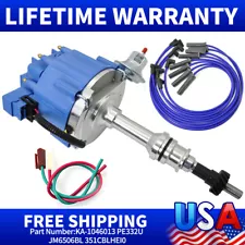 HEI Distributor +Wire +Pigtail for Ford 351C 351M 400 429 460 w/65K Volt 7000RPM