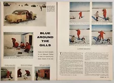 1956 Magazine Photos Houghton Lake in Michigan Ice Fishing for Bluegills