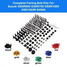 Black Fairing Bolts Screws Kit for Suzuki GSXR600 GSXR750 1000 GSX1300R SV650 (For: More than one vehicle)