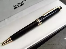 New Montblanc Gold Finish Meisterstuck Classique Luxury Ballpoint Pen 164 NWB!