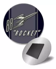 Oldsmobile Super 88 Rocket Emblem 1954 - 1956 Aluminum Round Fridge Magnet