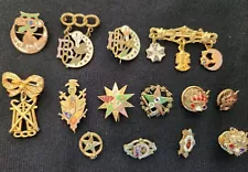 Vintage Odd Fellows Daughters of Rebekah Lapel Pin IOOF, Lot 14, Good Condition