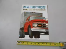 RARE 1964 FORD F-350 TRUCK DEALER SALES BROCHURE PAMPHLET CATALOG PICKUP