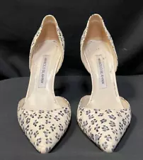 Manolo Blahnik - Leather Printed - D'Orsay Pumps - Size 37