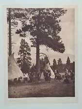 EDWARD CURTIS Photograph A Flathead Dance 1910 Original Photogravure Plate 234