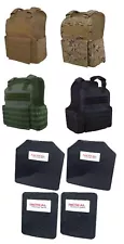 Tactical Scorpion 4 Pc Level III+ / AR500 Body Armor Plates Muircat Molle Vest