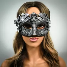 Silver Venetian Masquerade Masks for Men and Women Roman Cosplay Costume