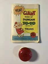 Dell’s Big Sleeper King Red Orange Yo-Yo Made In USA & Giant Book Duncan Tricks