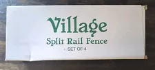 NIB Dept 56 Village Accessory Split Rail Fence Set Of 4 With Mailbox & Birdhouse