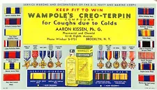 Wampoles Creo Terpin Kissen Pharmacist Brooklyn NY Navy Marines Decorations CPC4