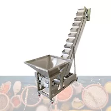 Electric Bucket Elevator Inclined Conveyor Feeder 220V 60HZ 400W