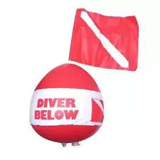 Buoy Ball with Dive Flag for Snorkeling Surface Signaling Beach Diving