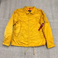 Alpha Industries Bomber Jacket Mens Large Yellow 2000s Collared Coach