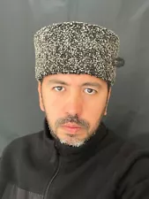 Caucasus Hat - Grey Sheepskin - Turkish Papakha - Handmade Leather - Kalpak Hat