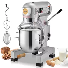 VEVOR Commercial Dough Mixer 20QT 3-Speed Stand Food Mixer 1100W for Restaurant