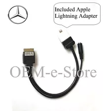 2013-2017 Mercedes G500 G550 G63 iPod iPhone Interface Cable + Lightning Adapter (For: 2013 G63 AMG)