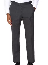 Mens Grey Pinstripe Trousers Wool Funeral Director Morning Suit Wedding Masonic