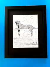 BANKSY + SIGNED GRAFFITI PRINT " LOVE LEOPARD" + NEW FRAME + BUY IT NOW!