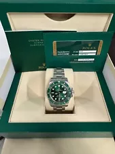 Rolex Submariner Date Hulk 116610LV Oyster Bracelet with Green Bezel/Green Dial