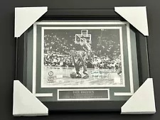 Dee Brown Inscribed Celtics Signed (Pumping up Reebok Shoes) Framed JSA Auto