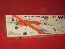 READ VINTAGE GOLDBERG LI'L WIZARD 21" 1/2A C/L BALSA MODEL AIRPLANE KIT