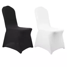 Universal Chair Covers Stretch Spandex Wedding Party Banquet Hotel Black White