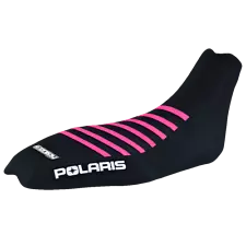 Polaris Outlaw 90 110 SEAT COVER - ALL BLACK / PINK RIBS #252A