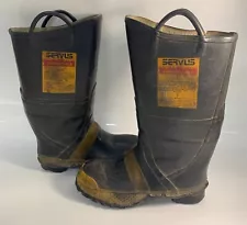 Vintage Servus Firebreaker Fireman Firefighter Steeltoe Boots Size 9 1/2 W Mens