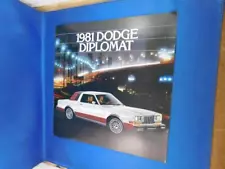 1981 DODGE DIPLOMAT CAR ADVERTISING SALES DEALERSHIP LARGE BOOKLET