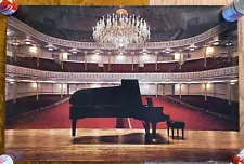 Baldwin SD-10 Piano Cincinnati Music Hall Poster 37x25" Interior Chandelier View