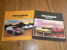 1980 Dodge Omni Imports Sales Brochure - Vintage - Two for One