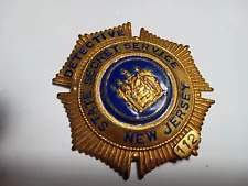 Vintage obsolete NJ NEW JERSEY State Secret Service Detective badge 112