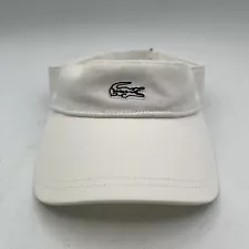 Lacoste SPORT Pique Tennis Visor - White - Unisex Adults