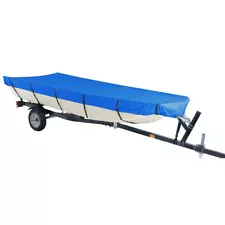 Fit For Jon Boat Cover 12ft 14ft 16ft 18ft L Beam Width Up to 75inch 210D BLUE