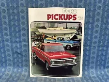 1975 Ford Pickup Original Sales Brochure F100 F150 F250 F350 2 & 4W/D - 16 Pages