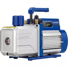 14.4 CFM 1.5HP 2 Stage HVAC Vacuum Pump w/ 2 Oil Bottle Auto AC Vacuum Pump