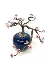 VINTAGE JAPANESE CHERRY FLOWER BONSAI TREE BOVANO MCM