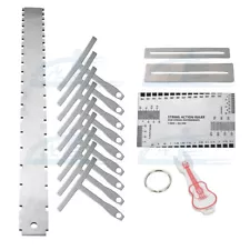 Guitar Neck Notched Straight Edge Understring Radius Gauge String Action Ruler