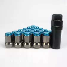 M12*1.25 Blue Project MU JDM Super 7 Steel Wheel Rims Lug Lock Nuts 20pcs/set