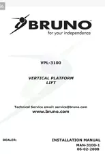 Bruno Medical Vertical Platform Lift VPL-3100 Installation Manual email delivery