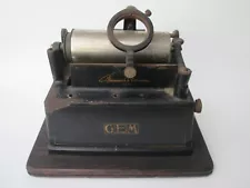 Antique Edison Gem Cylinder Phonograph For Parts Or Repair