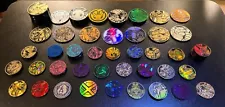 Lot of 5 Official Pokemon TCG Coins (2 Large, 3 Regular - Unsearched)