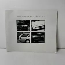 1991 Honda Accord Wagon Civic CRX Prelude Original Car Sales Brochure Catalog