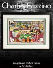 Charles Fazzino Texas Holdem L/ED Signed & Numbered 3D Art Custom Framed