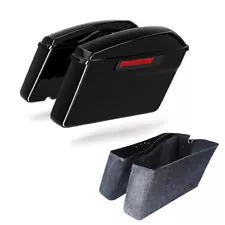 Hard Saddlebags Black Fit For Harley Touring CVO Street Road Glide 1993-2013 (For: 2013 Street Glide)